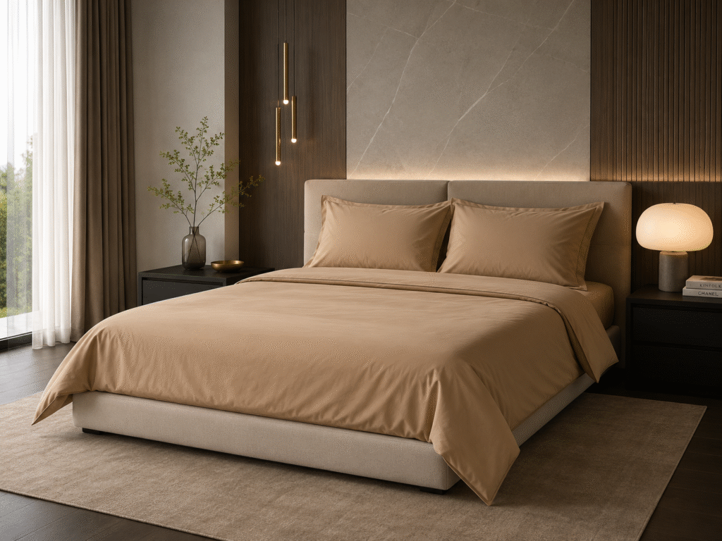 NUDE / BROWN 4-Piece Bedding Set
