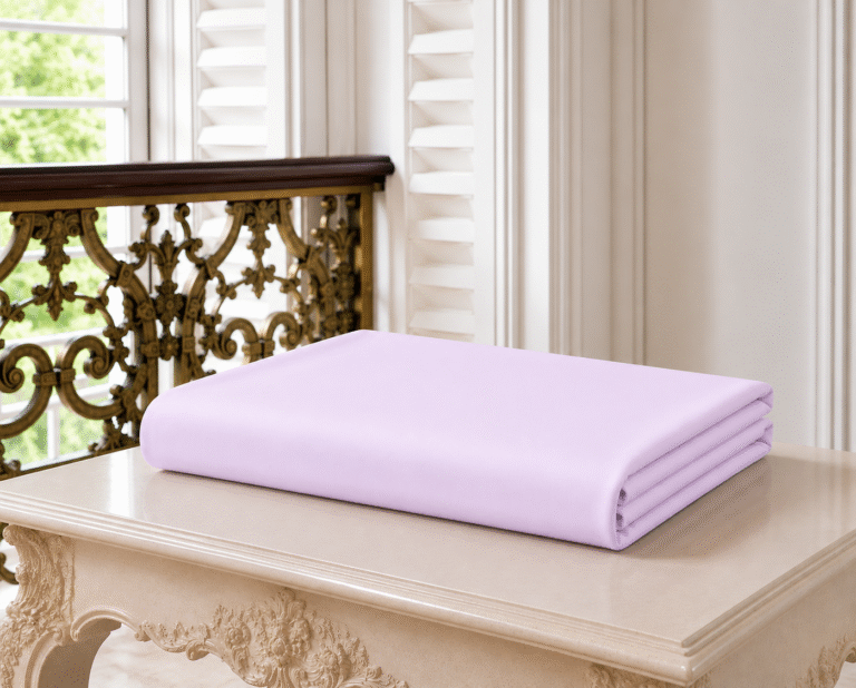 Drap en coton satiné Teo Tex – Lilas