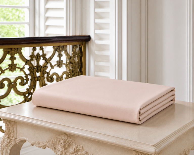 Drap en coton satiné Teo Tex – Poudre