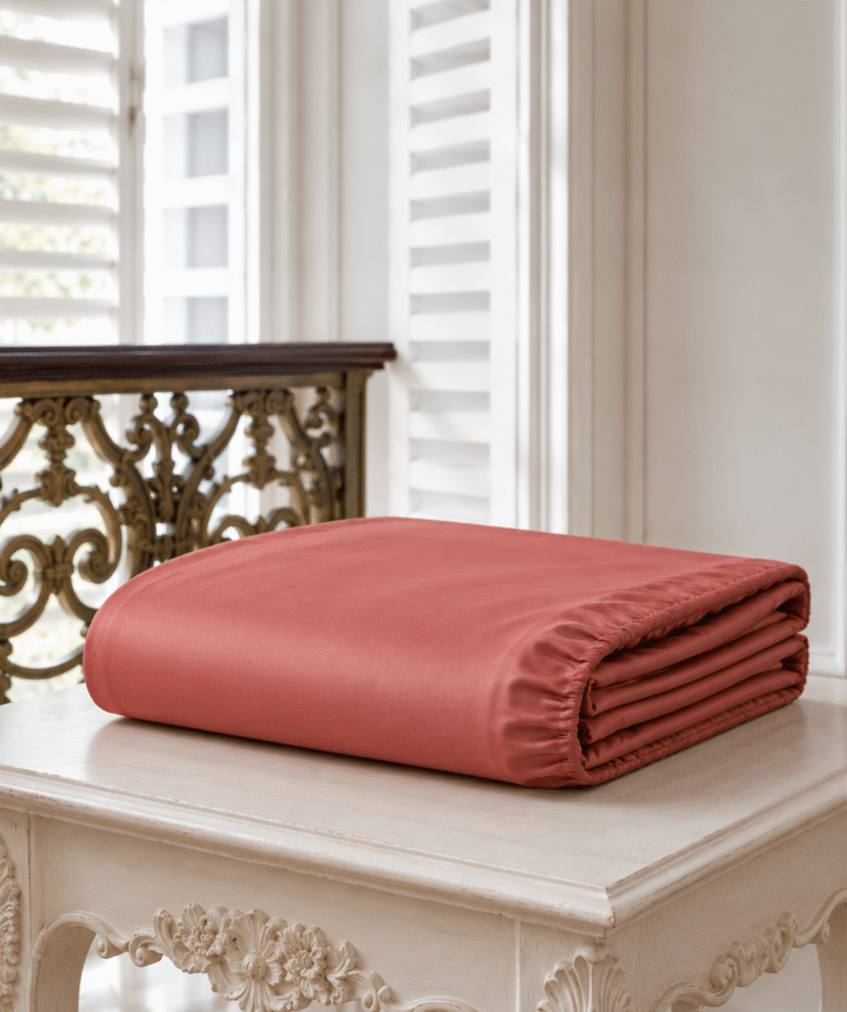 Drap-housse TeoTex en coton satiné – Cannelle
