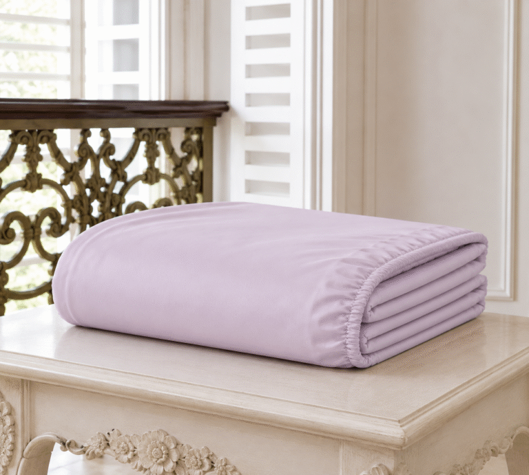 Drap-housse TeoTex en coton satiné – Lilas