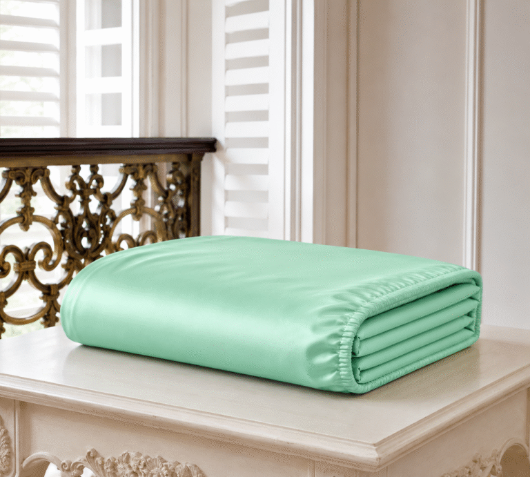 Drap-housse TeoTex en coton satiné – Menthe