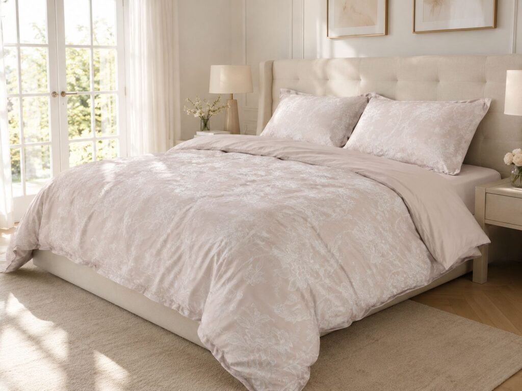 Nude Botanica – Designer 4-Piece Cotton Sateen Bedding Set