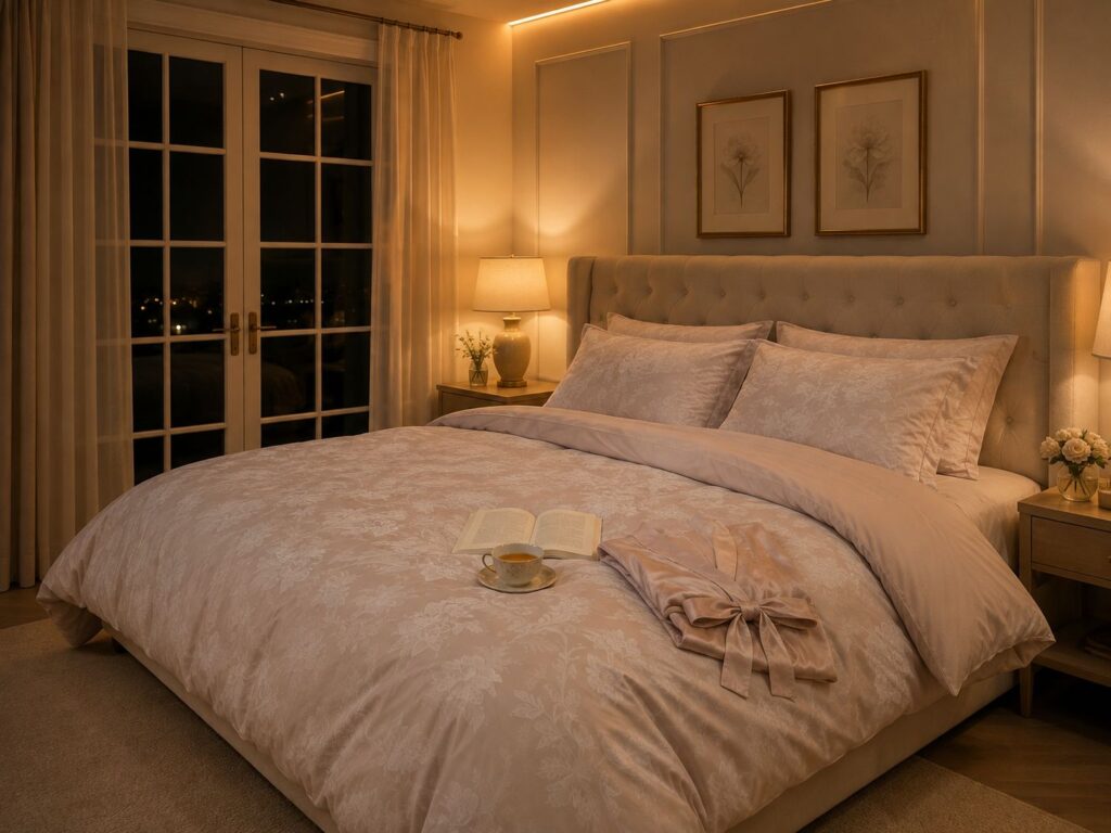 Nude Botanica – Designer 4-Piece Cotton Sateen Bedding Set